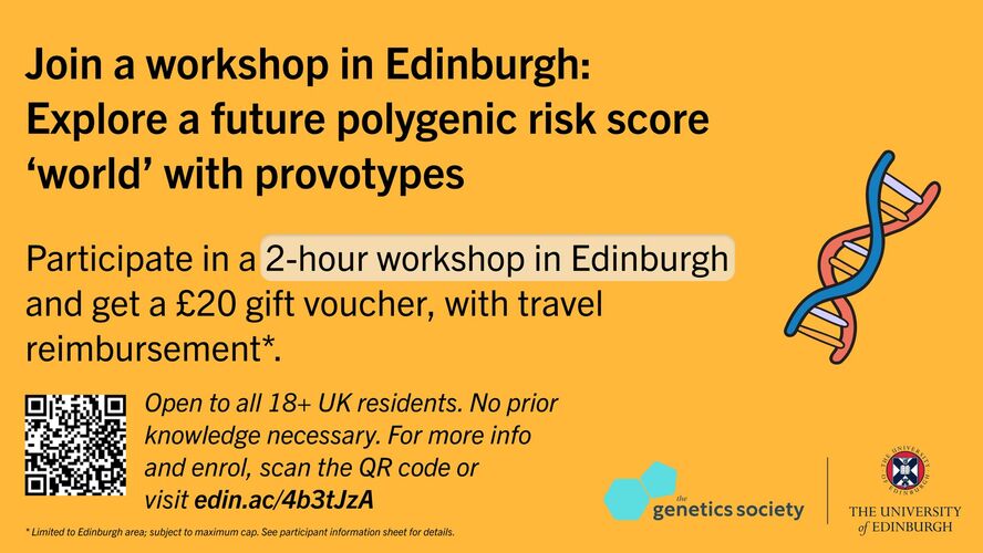 Join a workshop in Edinburgh: Explore a future polygenic risk score 'world' with provotypes